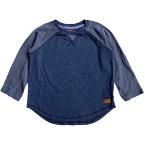 7FAM Raglan Tee Long Sleeve Two-Tone Blue